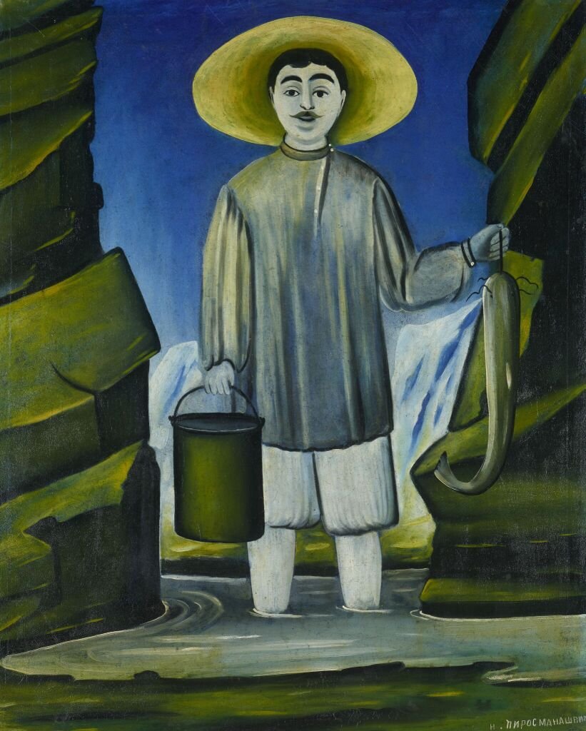 Fisherman among Rocks